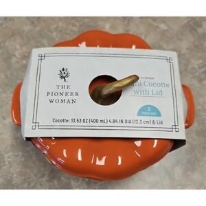 The Pioneer woman Mini Cocotte with Lid 13.53oz (400 mL) Orange